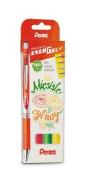 Pióro kulkowe ENERGEL 0,7 mm, kpl.4 kolory MIĘSISTE CYTRUSY BL77-ST4BFGKPL PENTEL