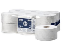 Papier_toaletowy Tork PREMIUM mini jumbo, 2 warstwy, kolor biały, makulatura, 180m, (12) system T2 advanced 472102