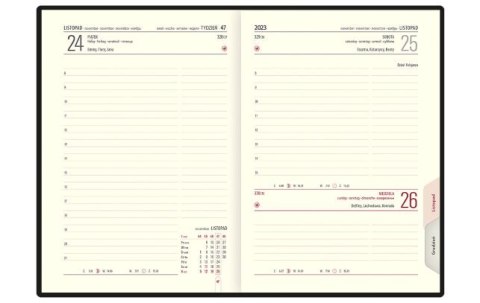 Kalendarz B-6 LUX książkowy (L4), 01 - gecco / granat 2023 TELEGRAPH