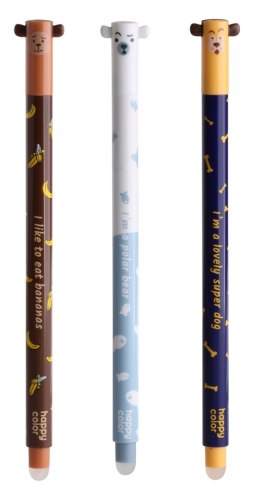 Długopis_usuwalny USZAKI JOY 0.5mm niebieski AKPB4473-3 HAPPY COLOR