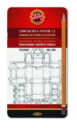 Nowy indeks ol 0356 Ołówek tech.HB-10H kpl.1502/I technic KOHINOOR