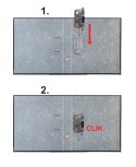 Segregator A4 75mm czerwony CLICK&GO (oprawa+mechanizm, zestaw do samodzielnego złożenia) OPEN