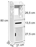 Szafka łazienkowa słupek MALTA biała