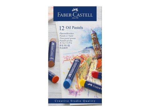 Kredki pastelowe olejne 12 kolorów, FABER CASTELL 127012