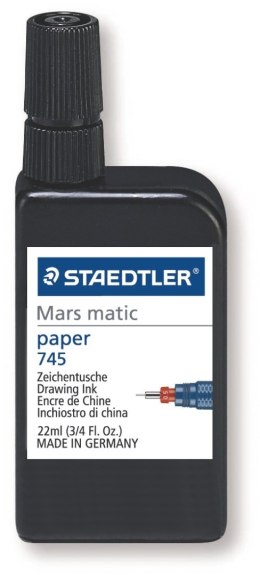 Tusz kreślarski Marsmatic, na papier, czarny, 22 ml, Staedtler S 745 R-9