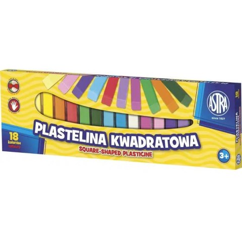 Plastelina Astra kwadratowa 18 kolorów, 83814904