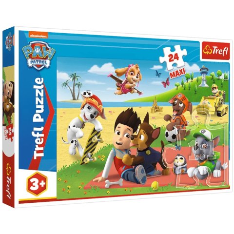 Puzzle TREFL Maxi 24 elementów Psi Patrol Zabawa na kocu 14346