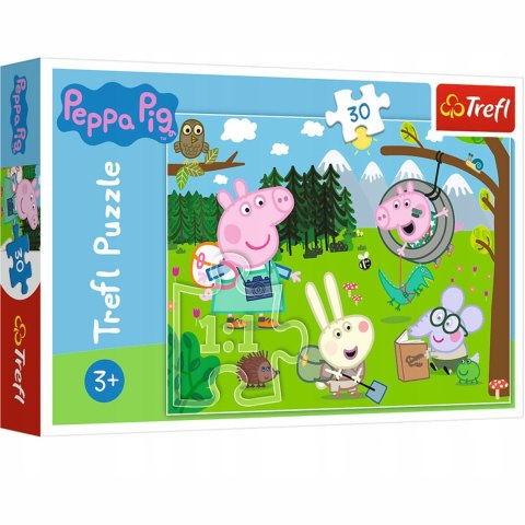 Puzzle Trefl 30 el. Świnka Peppa Leśna wyprawa 18245