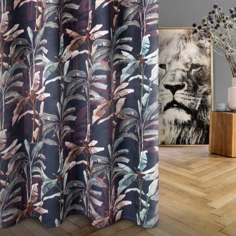 ZASŁONA   GOTOWA EUROFIRANY   1SZT. NIKOL NA TAŚMIE 140X270 CM GRAFITOWY