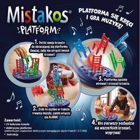 Zakręcona gra zręcznościowa rodzinna Mistakos Platform krzesła Trefl 02514