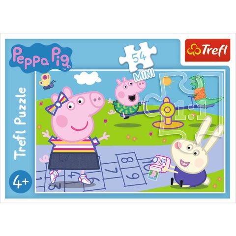 Puzzle 54 mini Świnka Peppa gra w klasy 54 elementy 4+ Trefl 19627