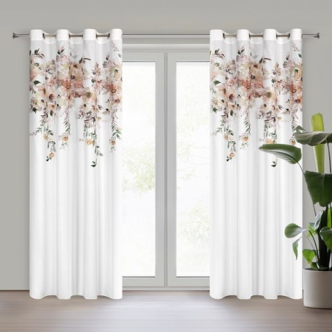 ZASŁONA GOTOWA EUROFIRANY AVERY 140 X 250 CM BIAŁY