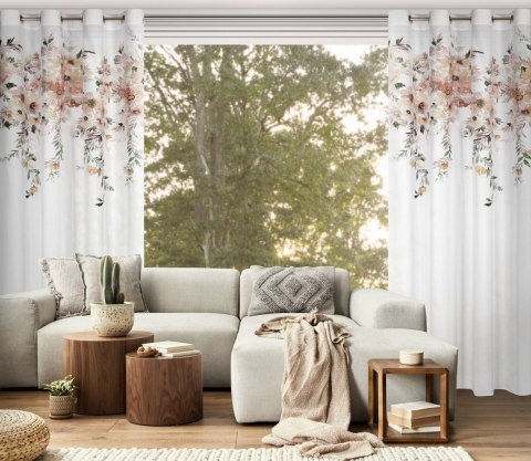 ZASŁONA GOTOWA EUROFIRANY AVERY 140 X 250 CM BIAŁY