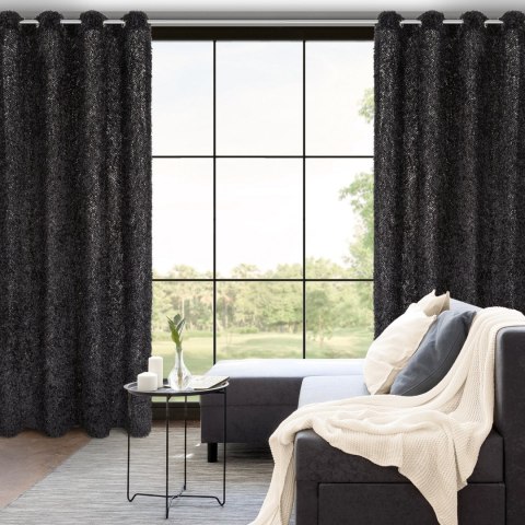 ZASŁONA GOTOWA EUROFIRANY MARION 1 140 X 250 CM CZARNY