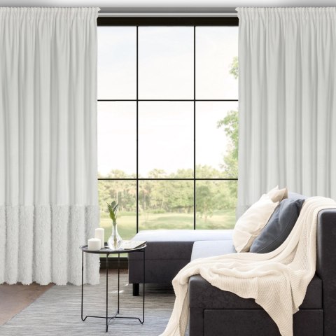 ZASŁONA GOTOWA EUROFIRANY MARION 2 NA TAŚMIE 140 X 270 CM BIAŁY