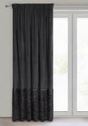 ZASŁONA GOTOWA EUROFIRANY MARION 2 NA TAŚMIE 140 X 270 CM CZARNY