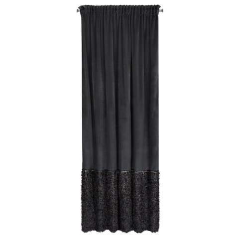 ZASŁONA GOTOWA EUROFIRANY MARION 2 NA TAŚMIE 140 X 270 CM CZARNY