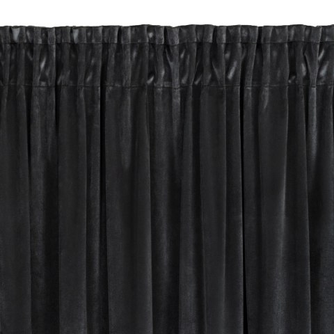 ZASŁONA GOTOWA EUROFIRANY MARION 2 NA TAŚMIE 140 X 270 CM CZARNY