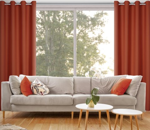 ZASŁONA GOTOWA EUROFIRANY  RITA 140 X 250 CM CEGLASTY