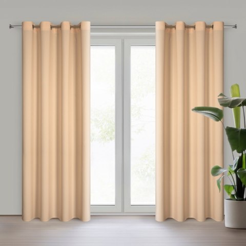 ZASŁONA GOTOWA EUROFIRANY  RITA 140 X 250 CM JASNOPOMARAŃCZOWY