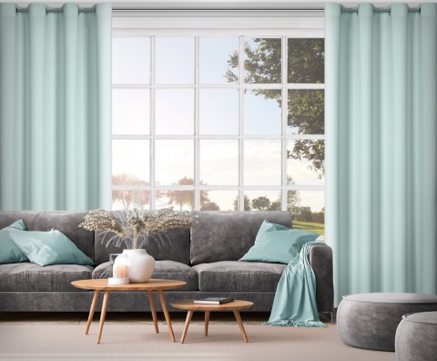 ZASŁONA GOTOWA EUROFIRANY  RITA 140 X 250 CM JASNOSREBRNY