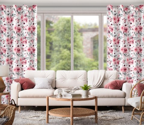 ZASŁONA GOTOWA EUROFIRANY CECILY 140 X 250 CM BIAŁY