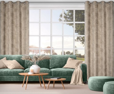 ZASŁONA GOTOWA EUROFIRANY ALETA 135 X 250 CM BEŻOWY