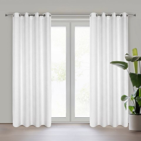 ZASŁONA GOTOWA EUROFIRANY ALETA 135 X 250 CM BIAŁY