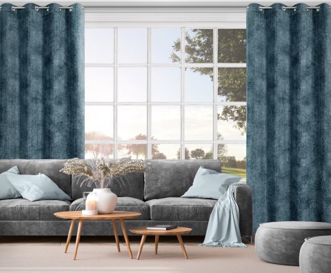 ZASŁONA GOTOWA EUROFIRANY ALETA 135 X 250 CM GRANATOWY