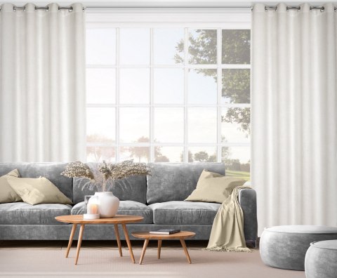 ZASŁONA GOTOWA EUROFIRANY ALETA 135 X 250 CM JASNOBEŻOWY