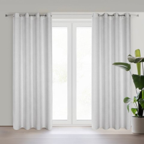 ZASŁONA GOTOWA EUROFIRANY ALETA 135 X 250 CM SREBRNY