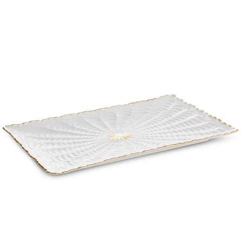 PATERA EUROFIRANY DEKORACYJNA GAIA (02) 32 X 19 X 3 CM KREMOWY