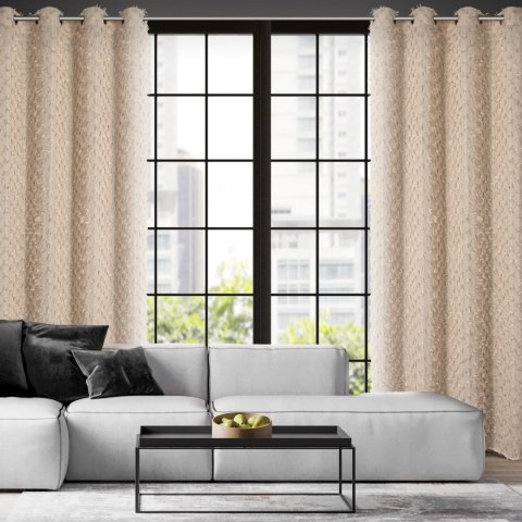 ZASŁONA GOTOWA EUROFIRANY AURELIA 135 X 250 CM BEŻOWY