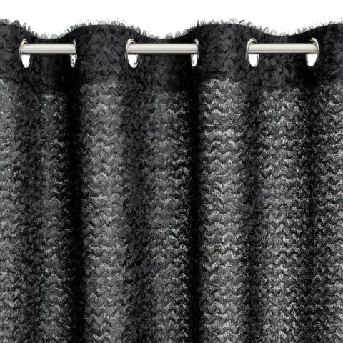 ZASŁONA GOTOWA EUROFIRANY TIFFANY 135 X 250 CM CZARNY