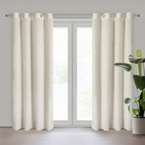 ZASŁONA GOTOWA EUROFIRANY TIFFANY 135 X 250 CM KREMOWY