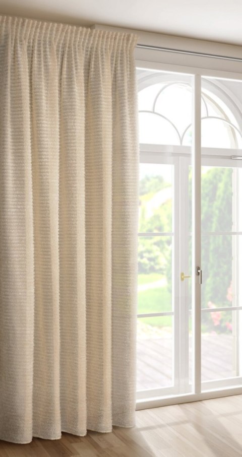 ZASŁONA GOTOWA EUROFIRANY REINA NA TAŚMIE 135 X 270 CM BEŻOWY