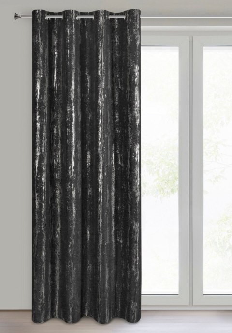 ZASŁONA GOTOWA EUROFIRANY  LIBI 140 X 250 CM CZARNY