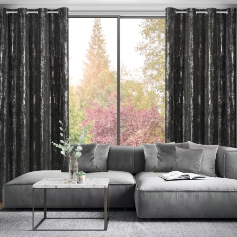 ZASŁONA GOTOWA EUROFIRANY  LIBI 140 X 250 CM CZARNY