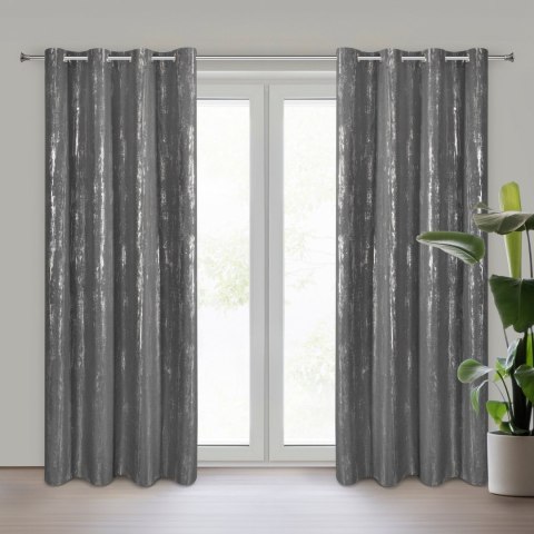 ZASŁONA GOTOWA EUROFIRANY  LIBI 140 X 250 CM GRAFITOWY