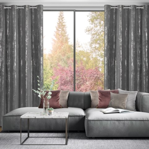 ZASŁONA GOTOWA EUROFIRANY  LIBI 140 X 250 CM GRAFITOWY