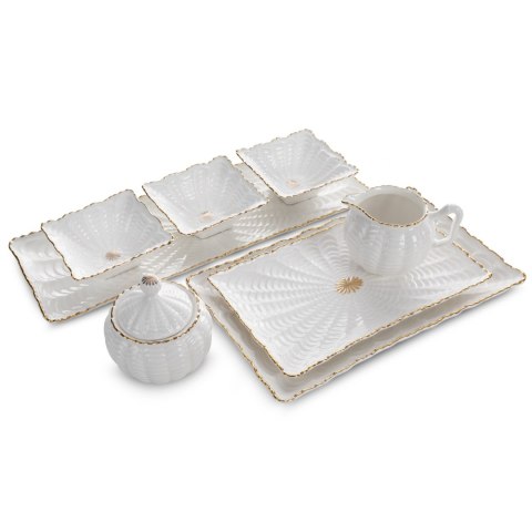 PATERA EUROFIRANY DEKORACYJNA GAIA (02) 32 X 19 X 3 CM KREMOWY