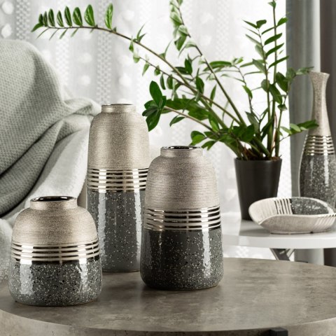 WAZON DEKORACYJNY EUROFIRANY NELI (16) (FI) 15X60 CM SREBRNY