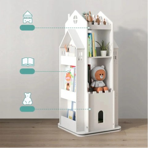 Obrotowy Regał Zamek 360° | Bajkowy Mebel do Pokoju Dziecka