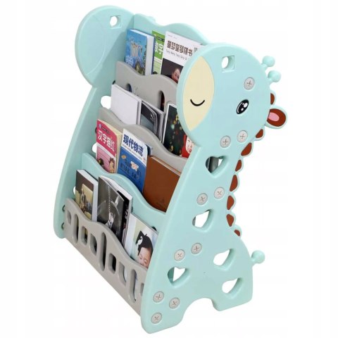 REGAŁ MONTESSORI NA KSIĄŻKI PÓŁKA SZAFKA POKÓJ DZIECIĘCY ŻYRAFKA ZIELONY Z33