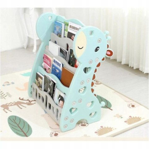 REGAŁ MONTESSORI NA KSIĄŻKI PÓŁKA SZAFKA POKÓJ DZIECIĘCY ŻYRAFKA ZIELONY Z33