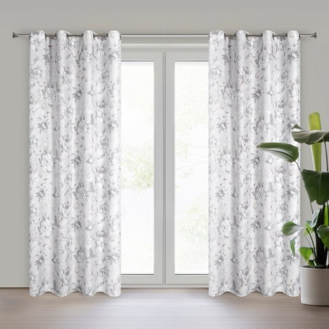 ZASŁONA GOTOWA EUROFIRANY SIENNA 140 X 250 CM SREBRNY