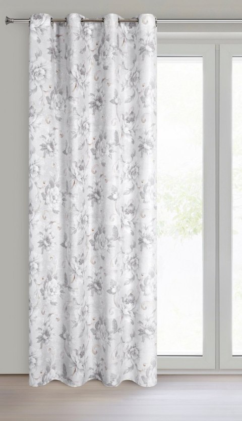 ZASŁONA GOTOWA EUROFIRANY SIENNA 140 X 250 CM SREBRNY