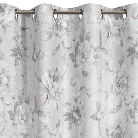 ZASŁONA GOTOWA EUROFIRANY SIENNA 140 X 250 CM SREBRNY