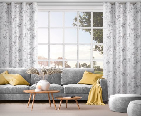 ZASŁONA GOTOWA EUROFIRANY SIENNA 140 X 250 CM SREBRNY