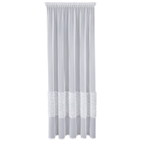 FIRANA GOTOWA LORIS NA TAŚMIE 140 X 270 CM BIAŁY